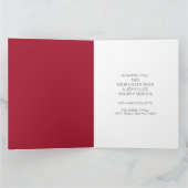 prettige feestdagen Red Poinsettias Greenery White Kaart (Binnen)