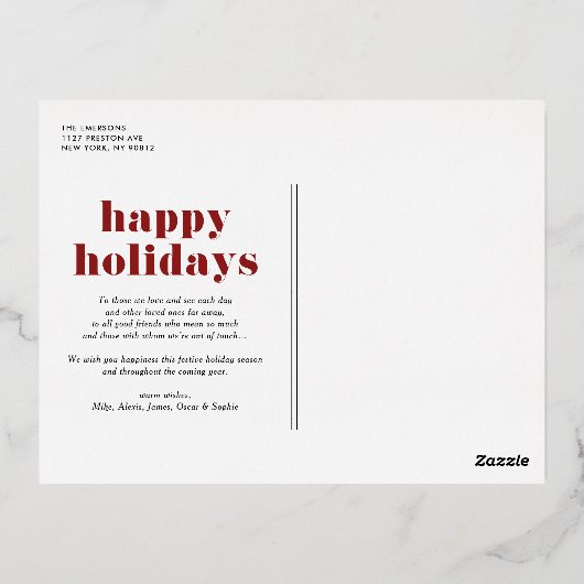 Prettige feestdagen Red Retro (Achterkant)