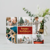 Prettige feestdagen Red Retro (Staand Voorkant)