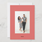 prettige feestdagen Red Script 3 Collage Multi-Pho Feestdagenkaart (Achterkant)