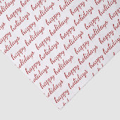 prettige feestdagen Red Script Typografie Tissuepapier (Detail)