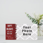 prettige feestdagen Red Snowflake Feestdagenkaart (Staand voorkant)