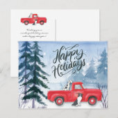 Prettige feestdagen Red Truck Dog Corporate Busine (Voorkant / Achterkant)