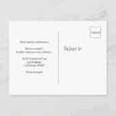 prettige feestdagen Red & White Snowflakes Photo M Aankondigingskaart (Achterkant)