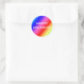 prettige feestdagen regenboogStickers Ronde Sticker (Tas)