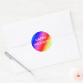 prettige feestdagen regenboogStickers Ronde Sticker (Envelop)
