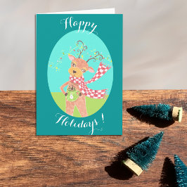 prettige feestdagen Reindedarblanco kaart