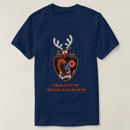 prettige feestdagen Reindeer Clark County Nevada F T-shirt (Design voorkant)