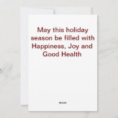  Prettige feestdagen Reindeer, Kerstmis Feestdagenkaart (Achterkant)