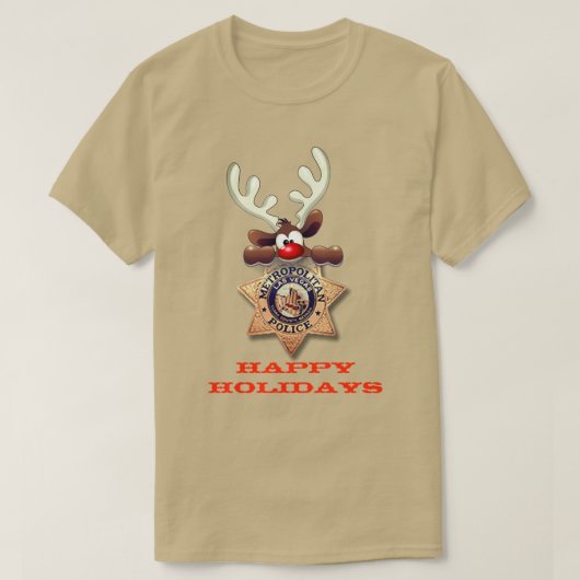 prettige feestdagen Reindeer Las Vegas T-shirt (Design voorkant)