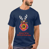 prettige feestdagen Reindeer Santa Fe County Fire- T-shirt (Voorkant)