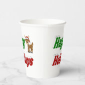 prettige feestdagen Reindeertypografie Kerstmis Papieren Bekers (Rechts)