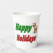 prettige feestdagen Reindeertypografie Kerstmis Papieren Bekers (Voorkant)
