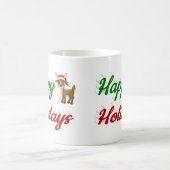 prettige feestdagen Reindester halve Kerstmis Koffiemok (Center)