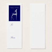 Prettige feestdagen - rendier cadeau label mini visitekaartjes (Voorkant /achterkant)