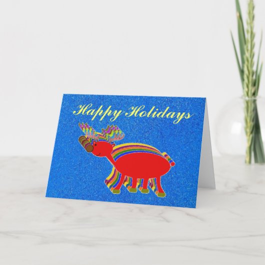 Prettige feestdagen rendier-Kaart Kaart (Voorkant)