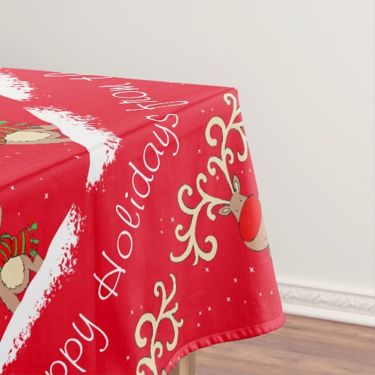 Prettige feestdagen Rendier Tafelkleed (Voorbeeld)