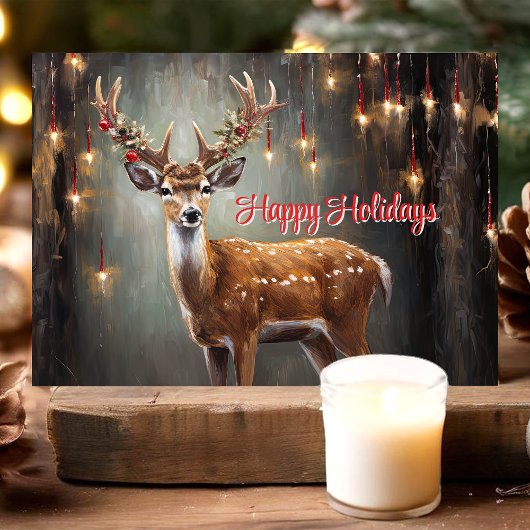 Prettige feestdagen Rendieren en Edison Lights