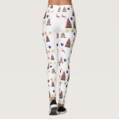 Prettige feestdagen Rendieren Leggings (Achterkant)