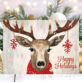 Prettige feestdagen Rendieren met hangende sneeuwv