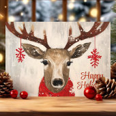 Prettige feestdagen Rendieren met hangende sneeuwv