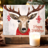 Prettige feestdagen Rendieren met hangende sneeuwv