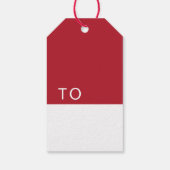 Prettige feestdagen Rendieren Waterverf Kerst Cadeaulabel (Achterkant)