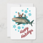 prettige feestdagen rendierhaai feestdagenkaart (Voorkant)