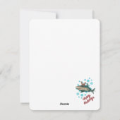 prettige feestdagen rendierhaai feestdagenkaart (Achterkant)