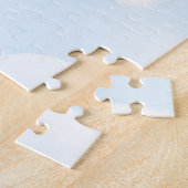 Prettige feestdagen rendierpuzzel legpuzzel (Zijkant)