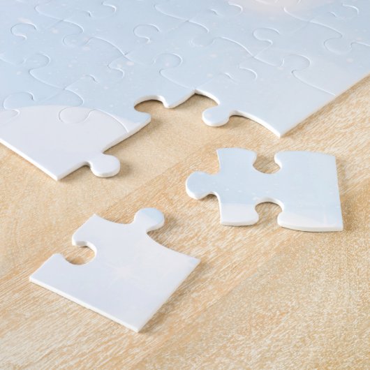 Prettige feestdagen rendierpuzzel legpuzzel (Zijkant)