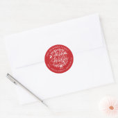 Prettige feestdagen * Retouradres Elegant Kerstmis Ronde Sticker (Envelop)