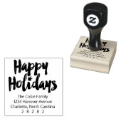 Prettige feestdagen < Retouradres handschrift verw Rubberstempel (Gestempeld)