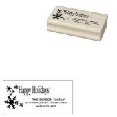 prettige feestdagen retouradres rubberstempel (Gestempeld)