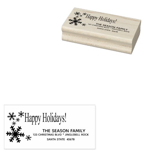 prettige feestdagen retouradres rubberstempel (Gestempeld)