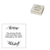 Prettige feestdagen Retouradres Rubberstempel (Gestempeld)