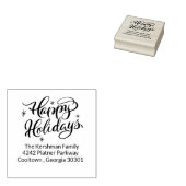 Prettige feestdagen < Retouradres voor geborstelka Rubberstempel (Gestempeld)