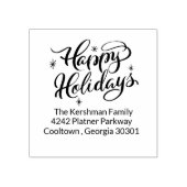 Prettige feestdagen < Retouradres voor geborstelka Rubberstempel (Afrduk)