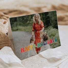 Prettige feestdagen Retro 60s Hippie Fun Foto