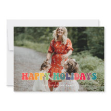 Prettige feestdagen Retro 60s Hippie Fun Foto