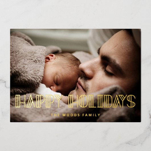 Prettige feestdagen RETRO Art Deco Foto Christmas  (Voorkant)