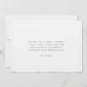 Prettige feestdagen Retro art deco Minimalistische Kaart (Achterkant)