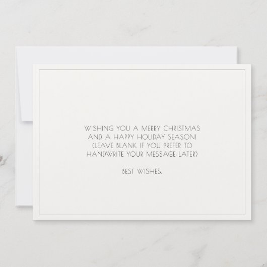 Prettige feestdagen Retro art deco Minimalistische Kaart (Achterkant)