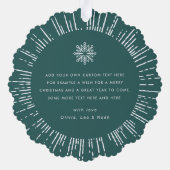 Prettige feestdagen Retro Font Foto Ornament Kaart (Achterkant)