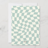 Prettige feestdagen Retro Groovy Checkered Feestdagenkaart (Achterkant)