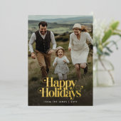 Prettige feestdagen Retro = Kerst Foto Verticaal G (Staand Voorkant)