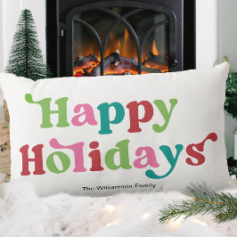Prettige feestdagen Retro Kussen