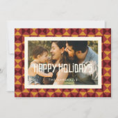 Prettige feestdagen RETRO Mid Century Foto Feestdagenkaart (Voorkant)