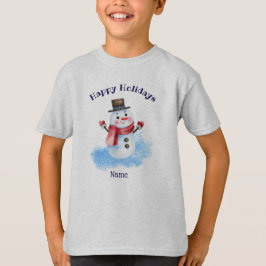Prettige feestdagen RETRO Snowman, Jeugd XS - XL T-shirt