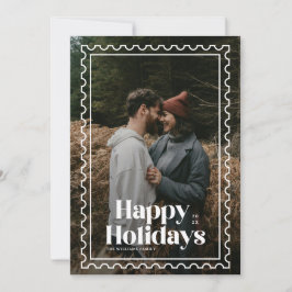 Prettige feestdagen Retro © Stamp familie Foto Feestdagenkaart